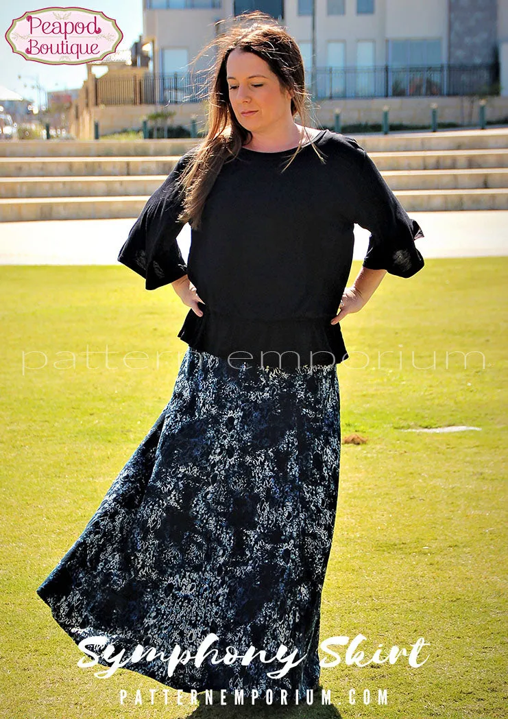 Symphony Skirt | Panelled Gored Skirt Sewing Pattern