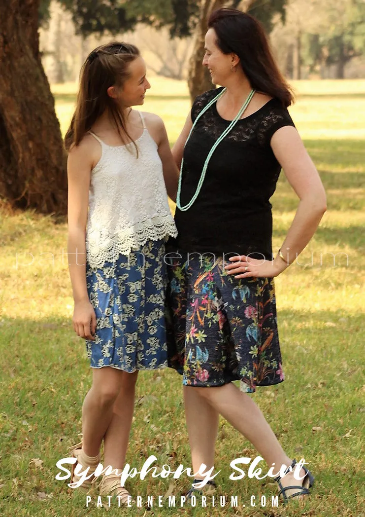 Symphony Skirt | Panelled Gored Skirt Sewing Pattern