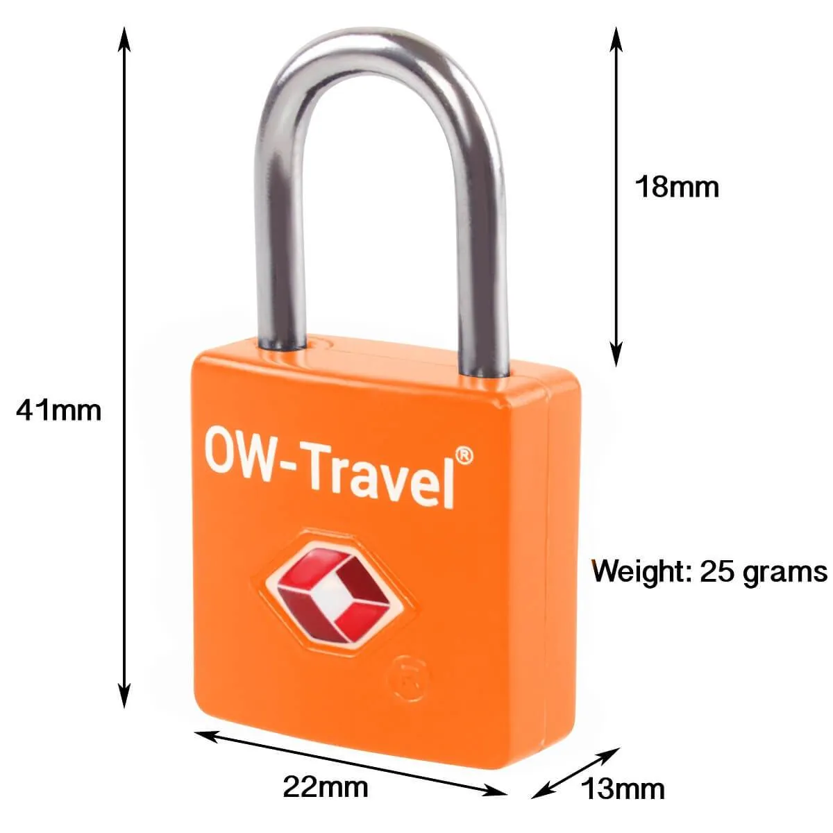 TSA luggage locks. Mini orange key padlocks for suitcases bags lockers