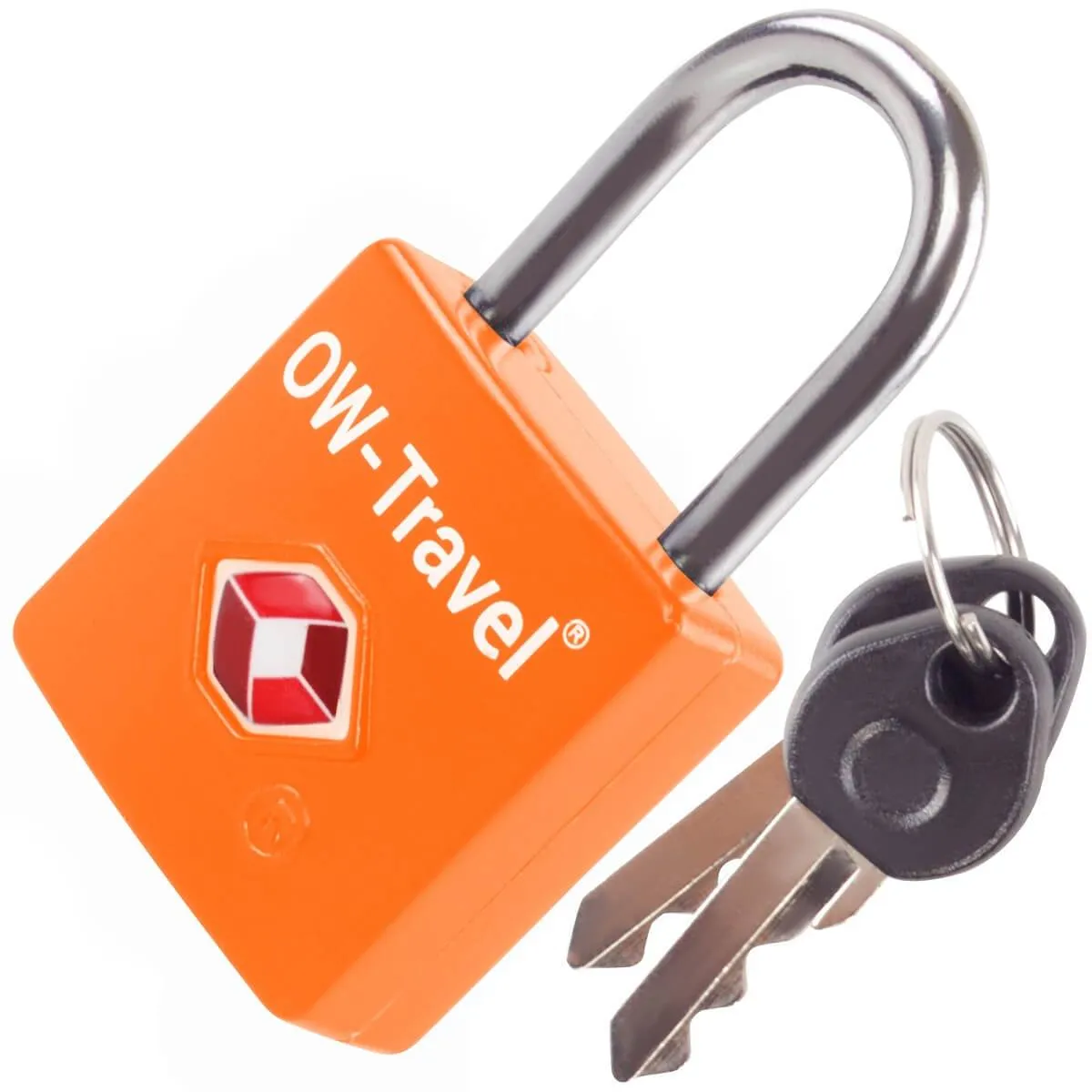 TSA luggage locks. Mini orange key padlocks for suitcases bags lockers