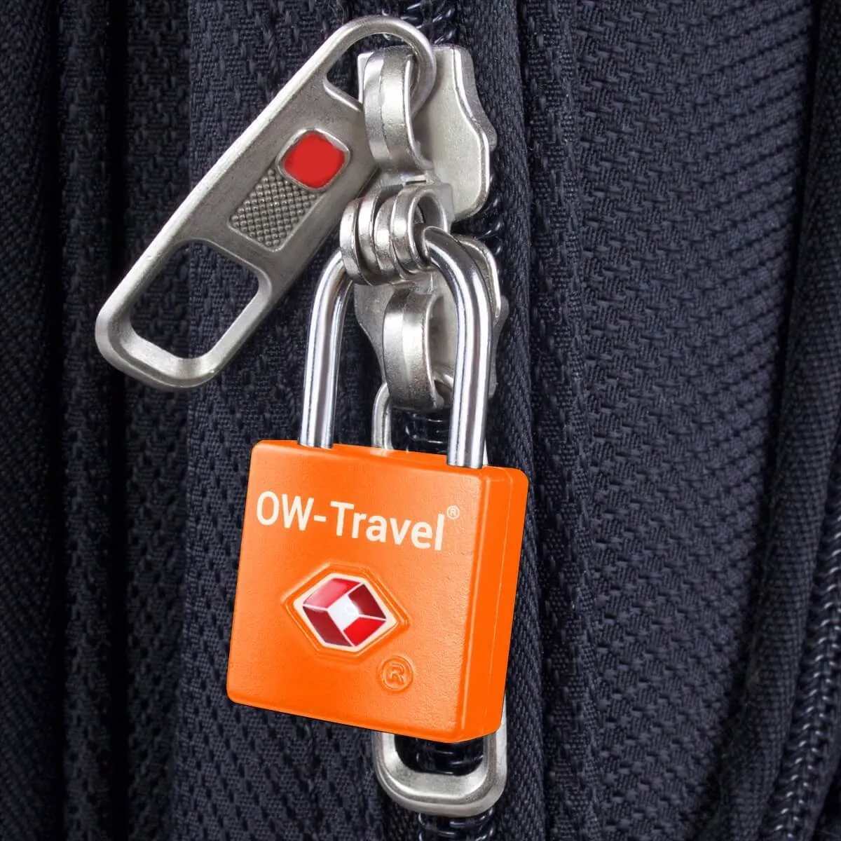 TSA luggage locks. Mini orange key padlocks for suitcases bags lockers