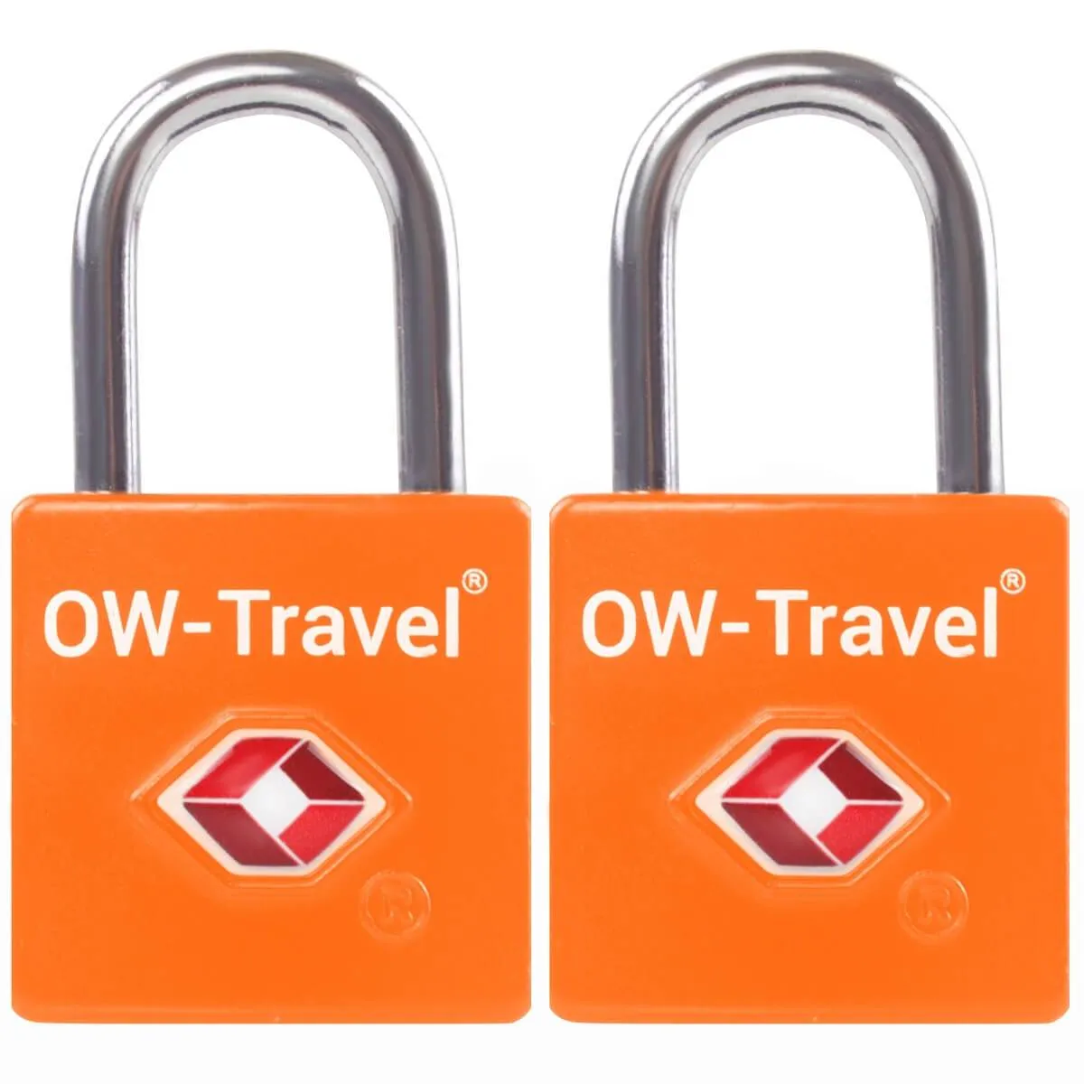 TSA luggage locks. Mini orange key padlocks for suitcases bags lockers