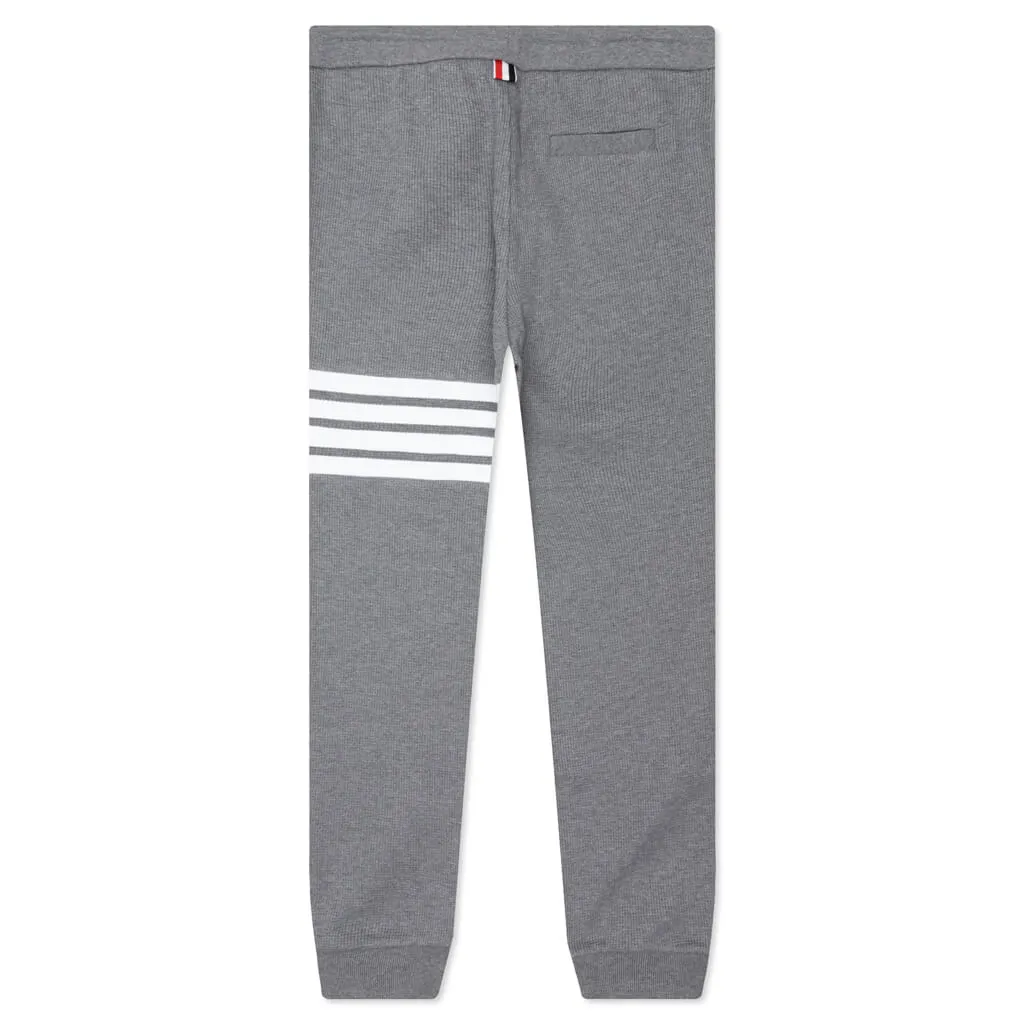 Waffle 4-Bar Sweatpants - Medium Grey