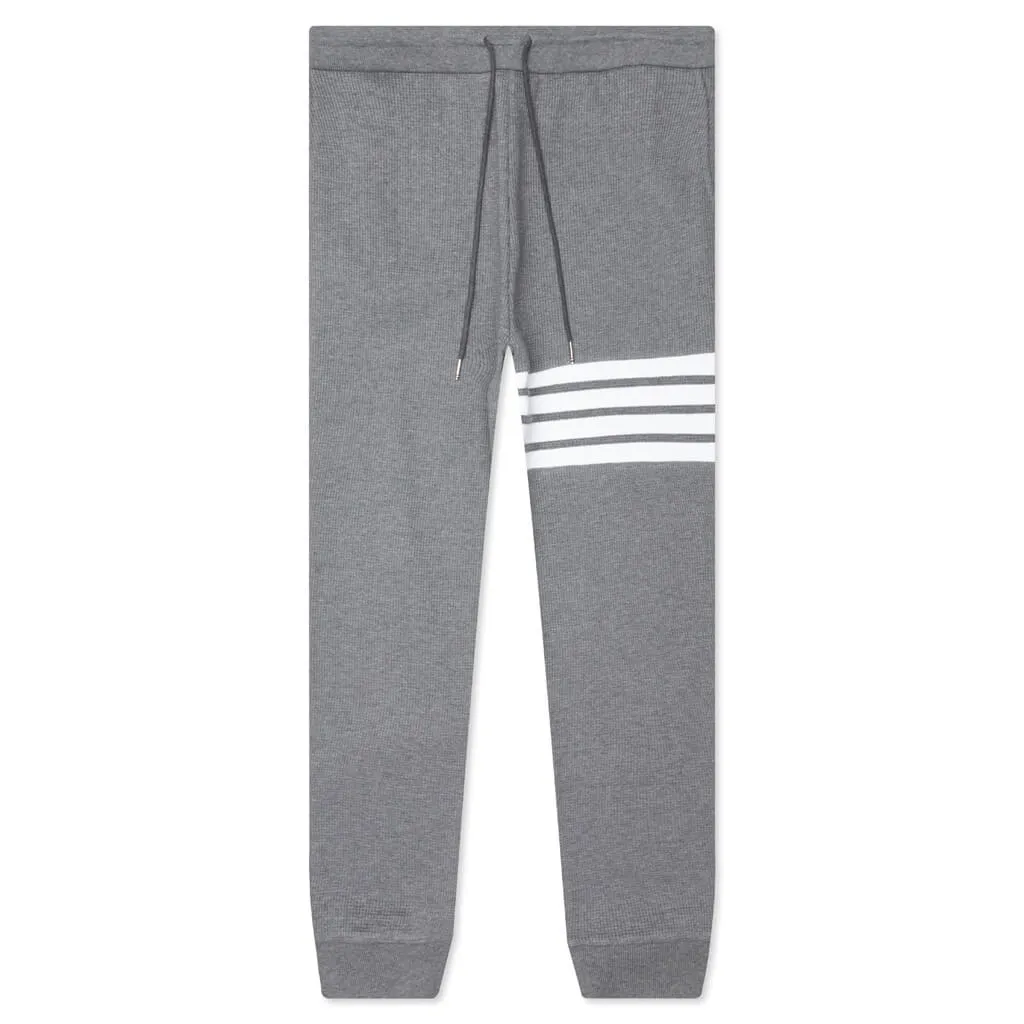 Waffle 4-Bar Sweatpants - Medium Grey