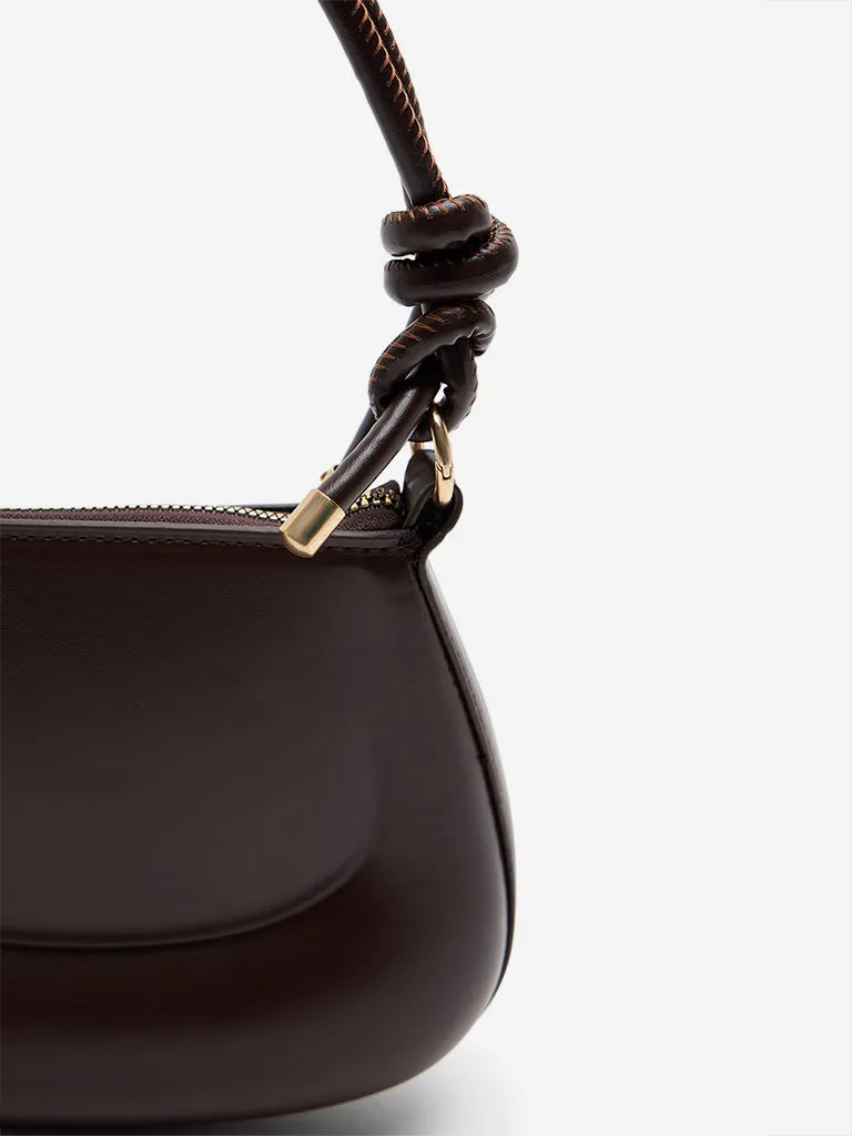 Westside Accessories Brown Knot-Detailed Shoulder Bag