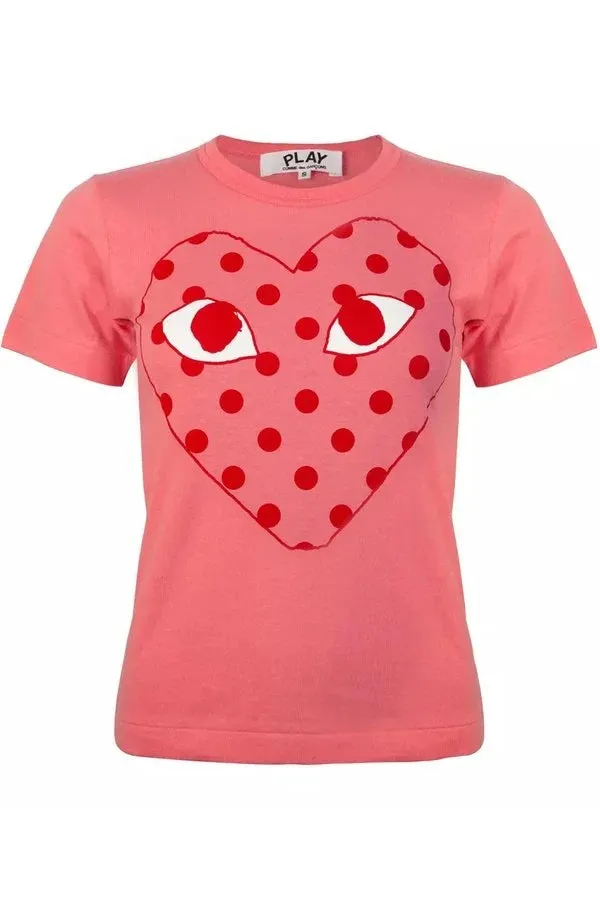 Women's Play Tshirt with Polka Dot Heart