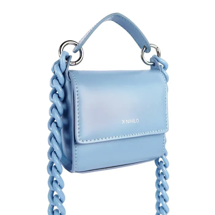 X Nihilo Tranquil Leather Crossbody Belt Bag Sky Blue