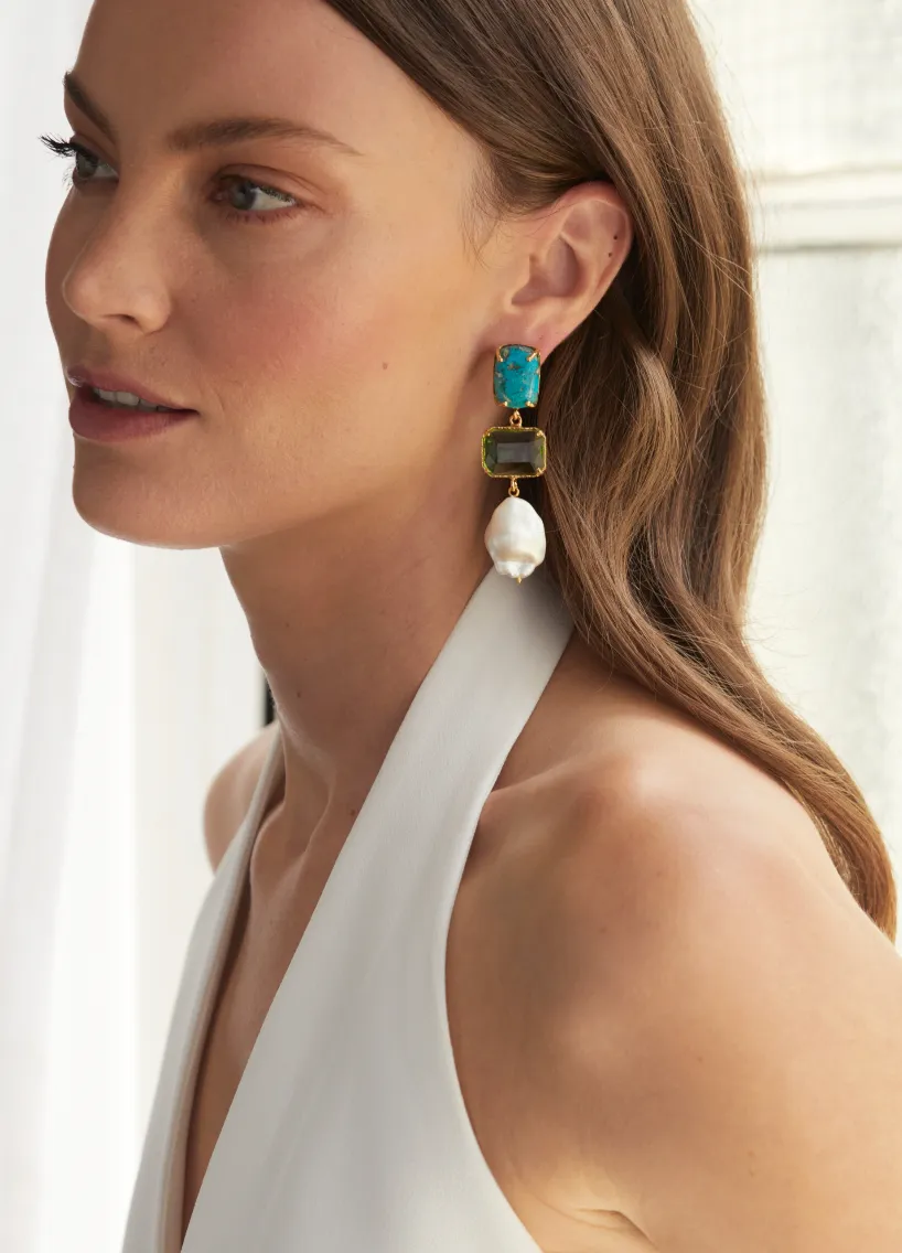 Xanthe Earrings Green