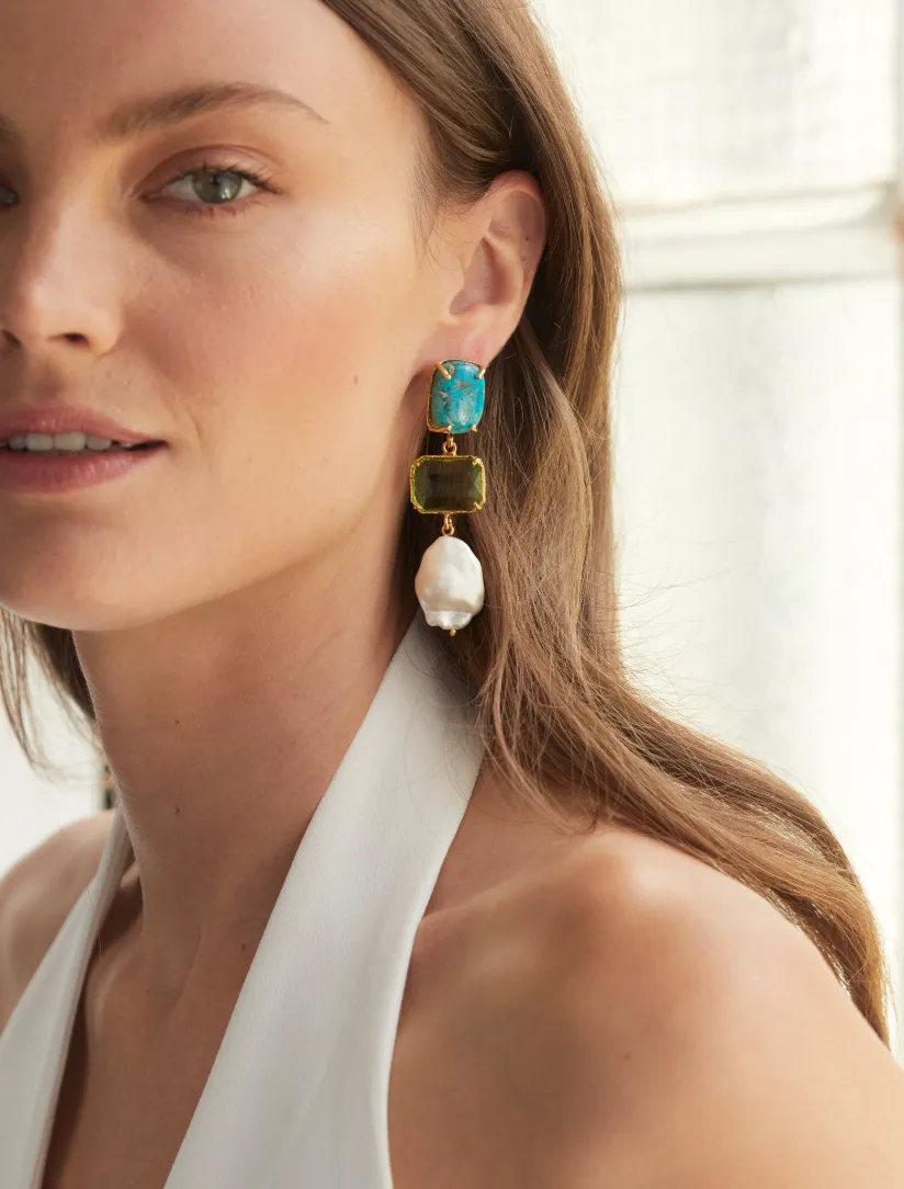 Xanthe Earrings Green